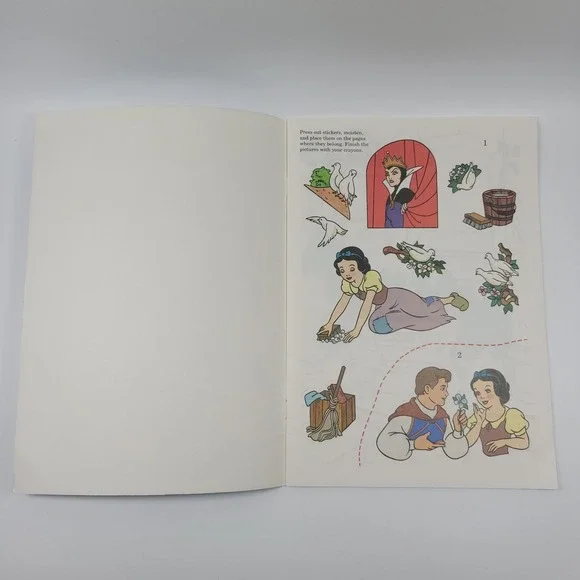 VTG Golden Book Snow White And The Seven Dwarfs Giant Sticker Fun Unused 1993 - Picture 3 of 10